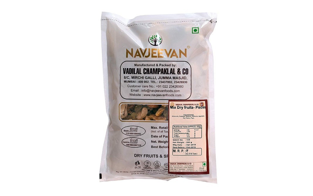 Navjeevan Mix Dry Fruits- Pieces    Pack  200 grams